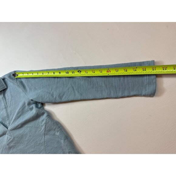 Orvis Organic Cotton Waffle Knit Pullover XS Blue Long Sleeve Top (bin GG156) - Picture 6 of 8